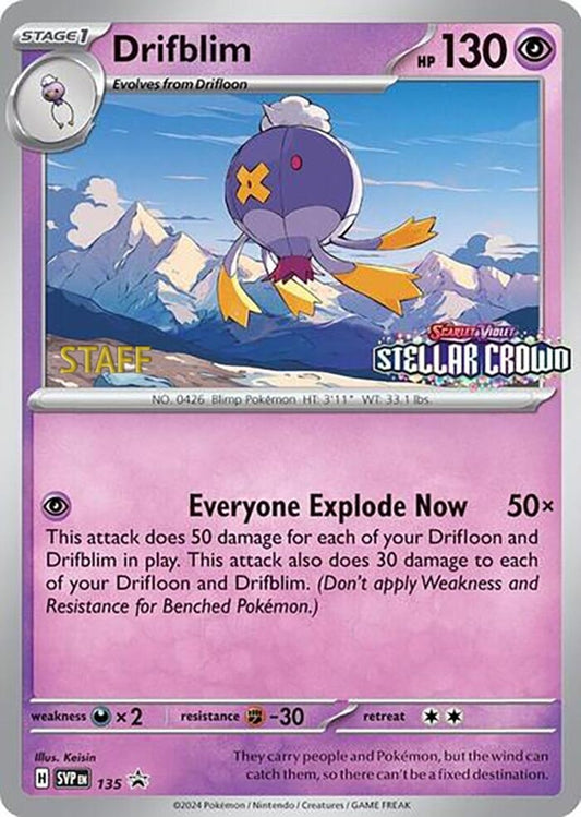 Image for Drifblim - 135 (Prerelease) [Staff] - Pokemon