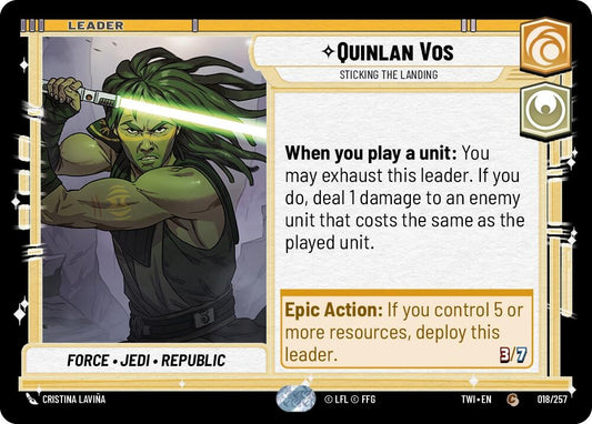 Image for Quinlan Vos - Sticking the Landing - Star Wars: Unlimited