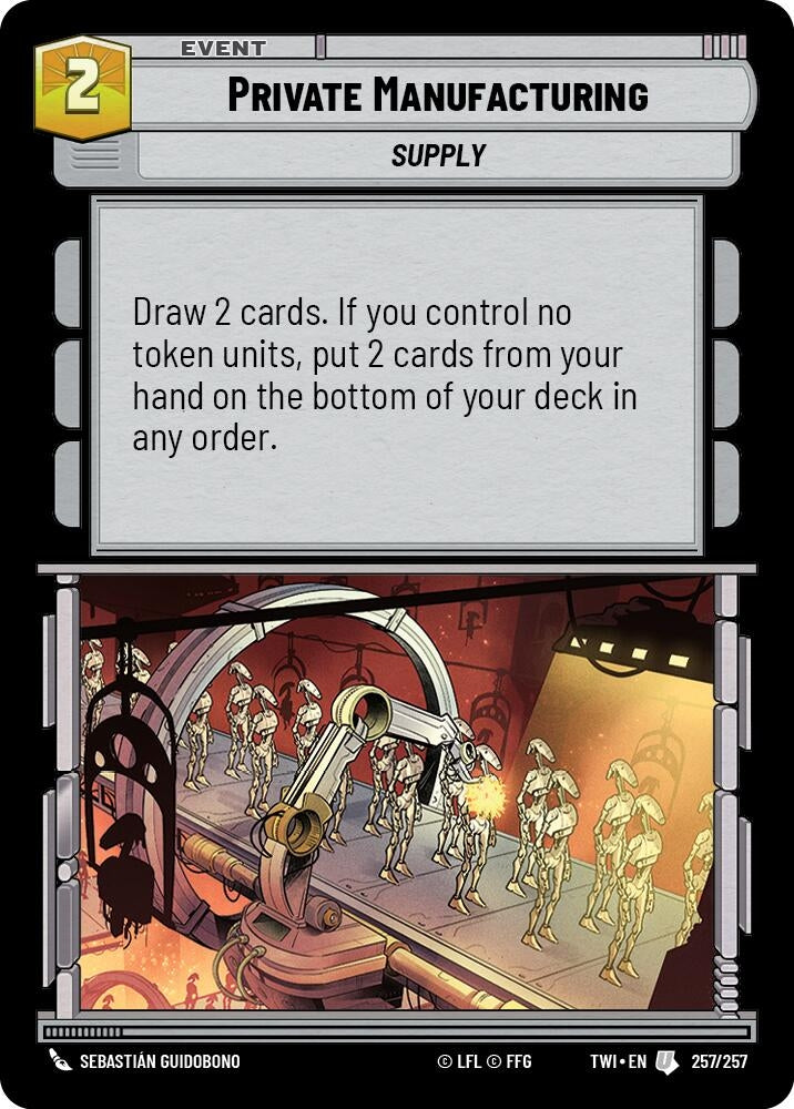 Image for Private Manufacturing - Star Wars: Unlimited