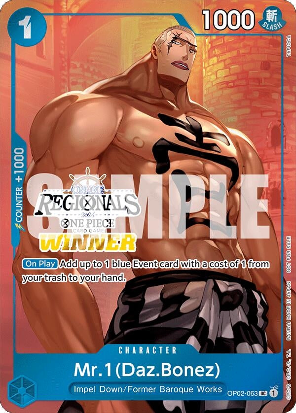 Image for Mr.1 (Daz.Bonez) (Online Regional 2024 Vol. 3) [Winner] - One Piece Card Game