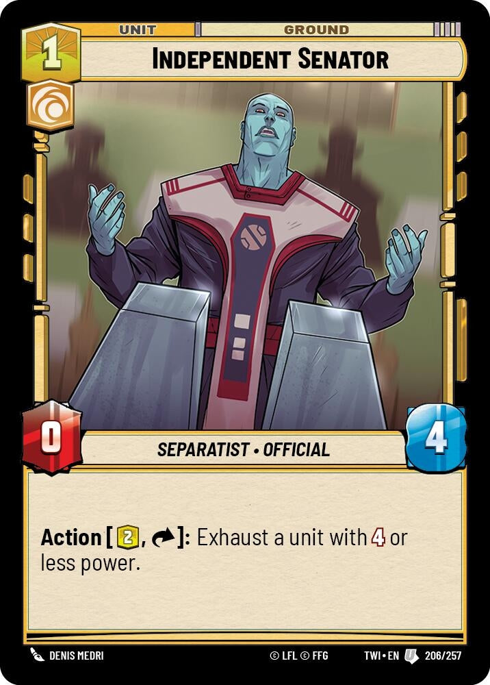 Image for Independent Senator - Star Wars: Unlimited