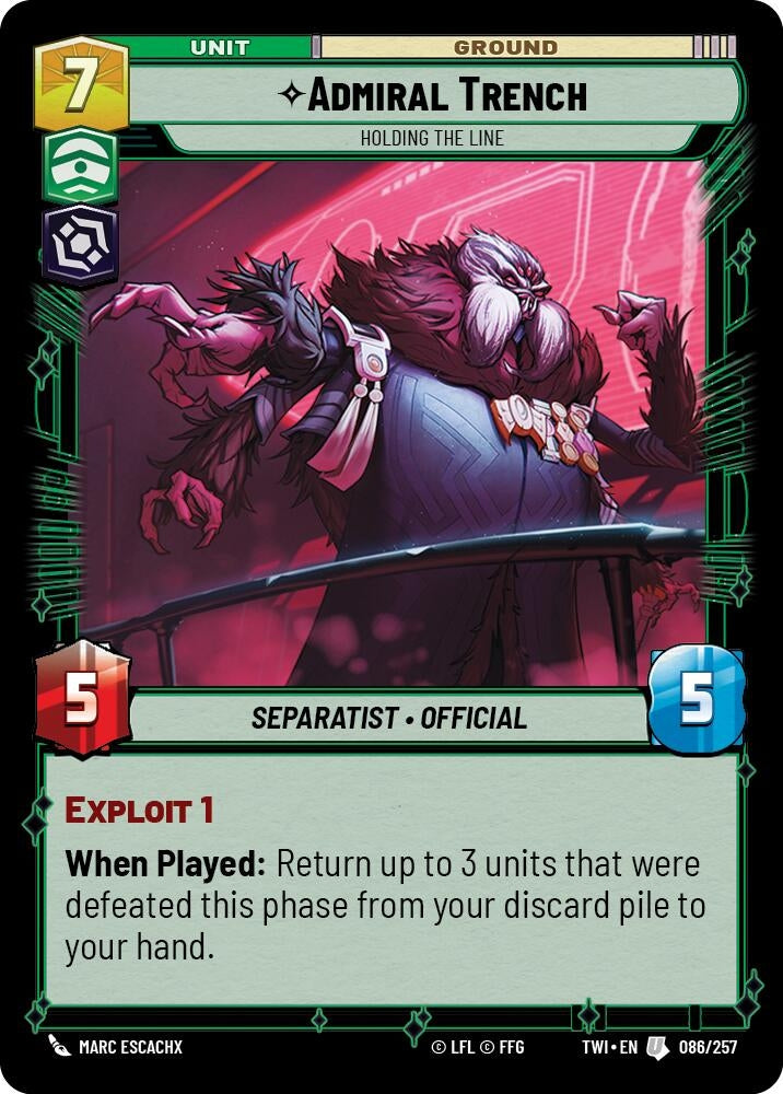 Image for Admiral Trench - Holding the Line - Star Wars: Unlimited
