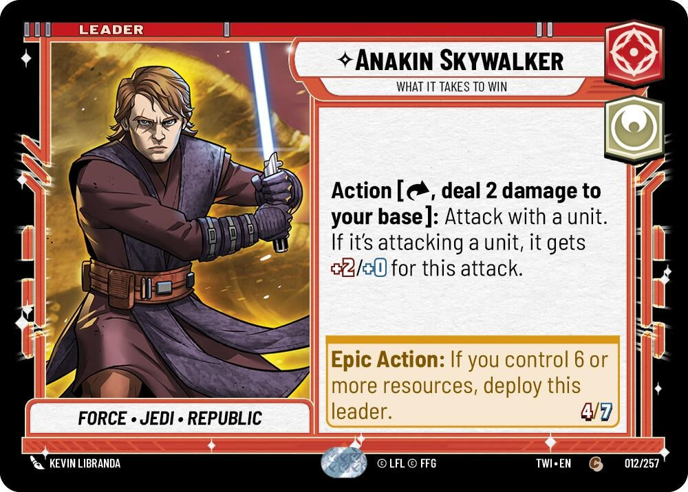 Image for Anakin Skywalker - What it Takes to Win - Star Wars: Unlimited