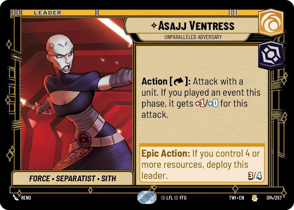 Image for Asajj Ventress - Unparalleled Adversary - Star Wars: Unlimited