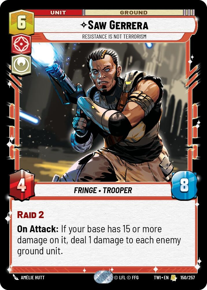 Image for Saw Gerrera - Resistance is Not Terrorism - Star Wars: Unlimited