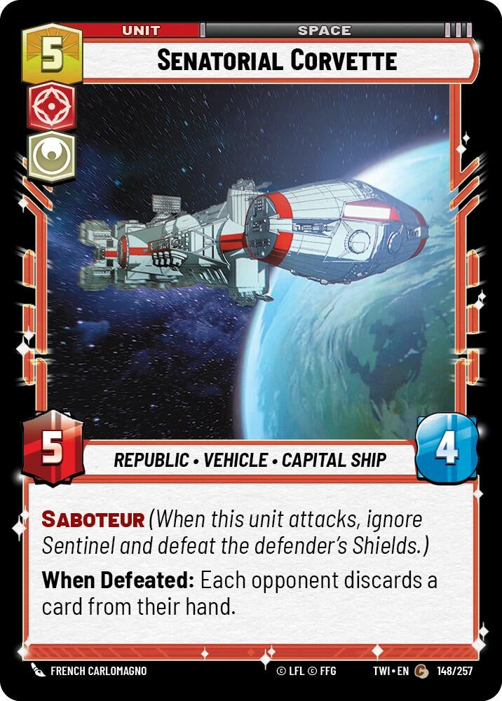 Image for Senatorial Corvette - Star Wars: Unlimited