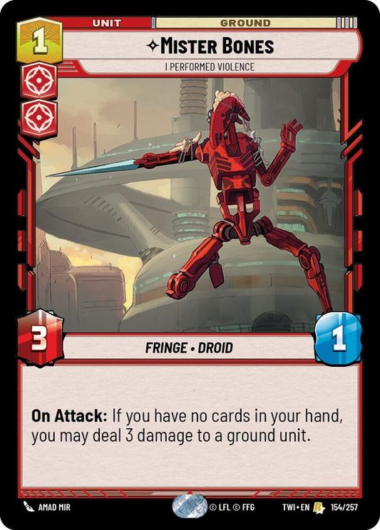 Image for Mister Bones - I Performed Violence - Star Wars: Unlimited