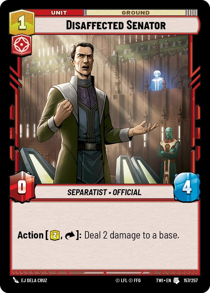 Image for Disaffected Senator - Star Wars: Unlimited