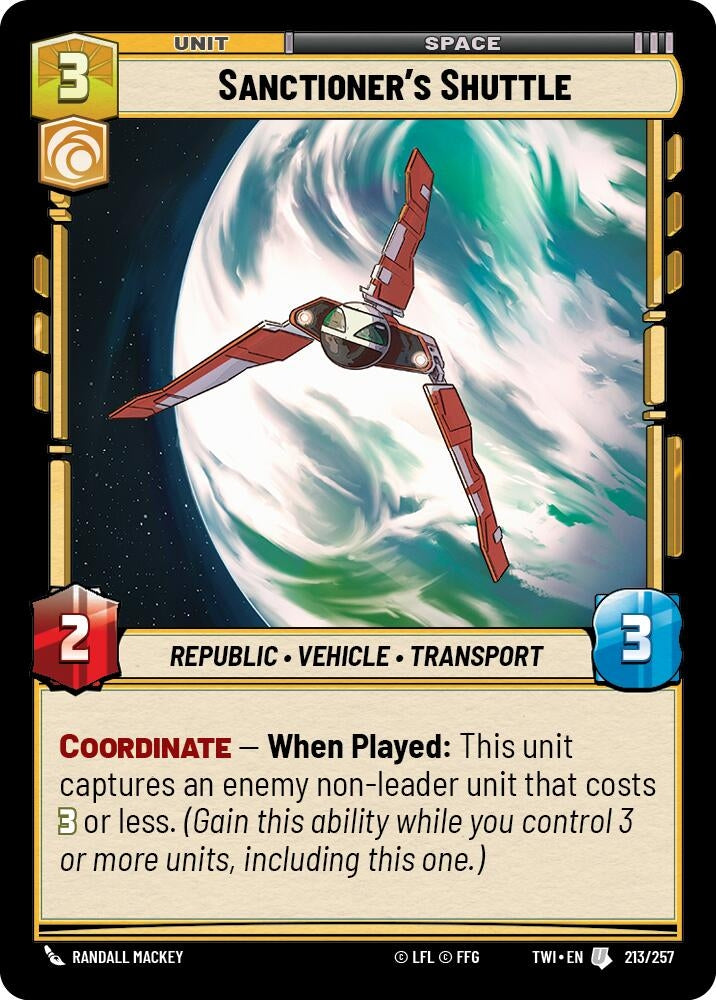 Image for Sanctioner's Shuttle - Star Wars: Unlimited