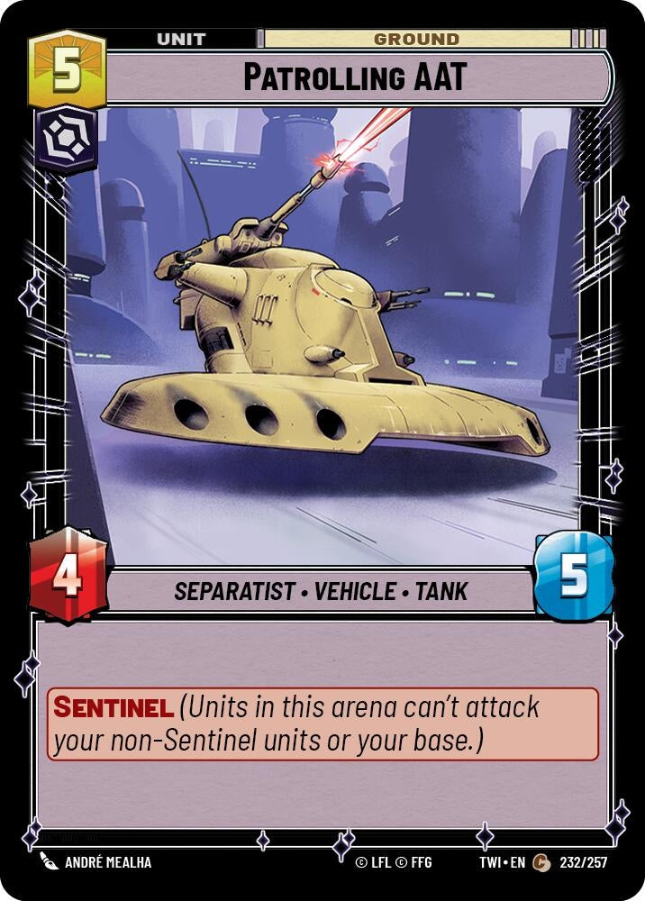 Image for Patrolling AAT - Star Wars: Unlimited