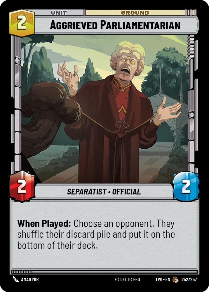 Image for Aggrieved Parliamentarian - Star Wars: Unlimited