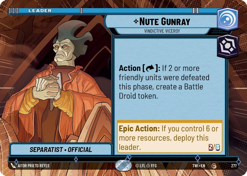 Image for Nute Gunray - Vindictive Viceroy (Hyperspace) - Star Wars: Unlimited