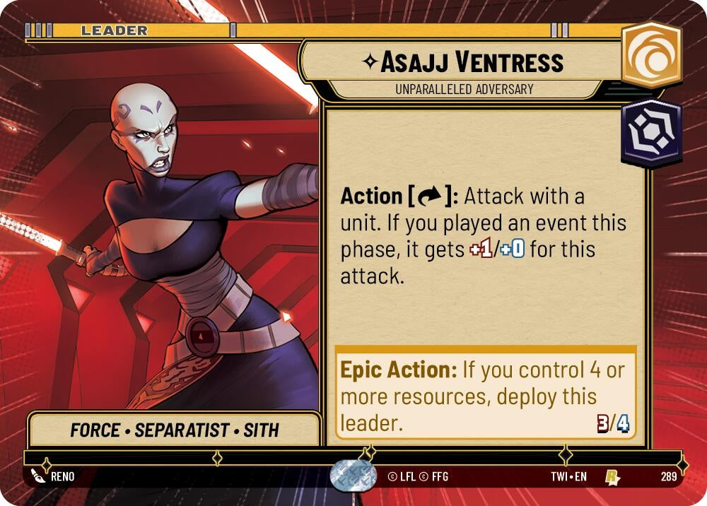 Image for Asajj Ventress - Unparalleled Adversary (Hyperspace) - Star Wars: Unlimited