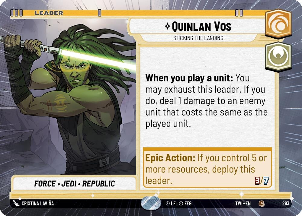 Image for Quinlan Vos - Sticking the Landing (Hyperspace) - Star Wars: Unlimited