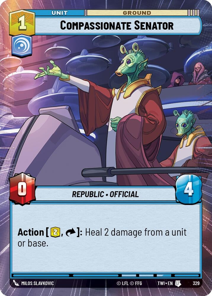 Image for Compassionate Senator (Hyperspace) - Star Wars: Unlimited