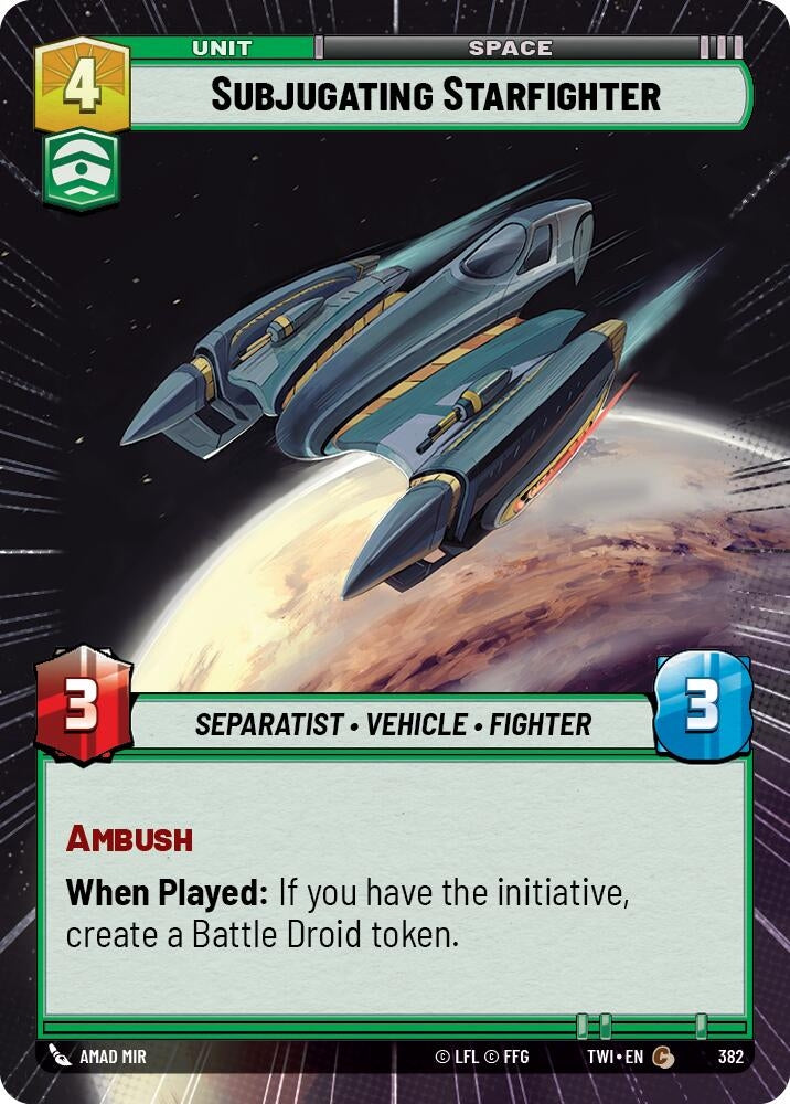 Image for Subjugating Starfighter (Hyperspace) - Star Wars: Unlimited
