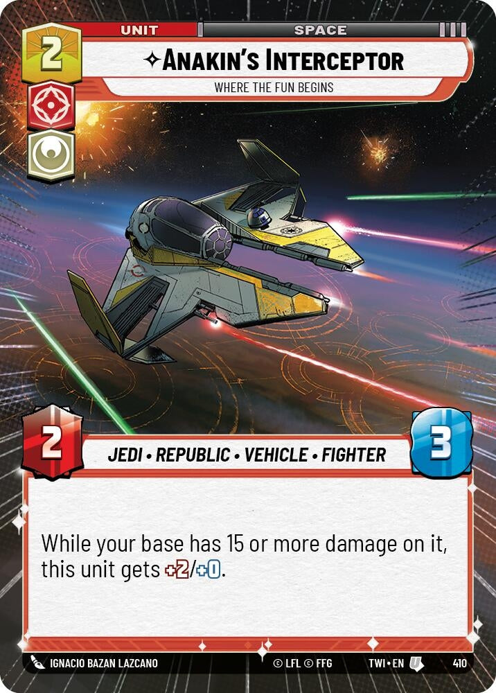 Image for Anakin's Interceptor - Where the Fun Begins (Hyperspace) - Star Wars: Unlimited