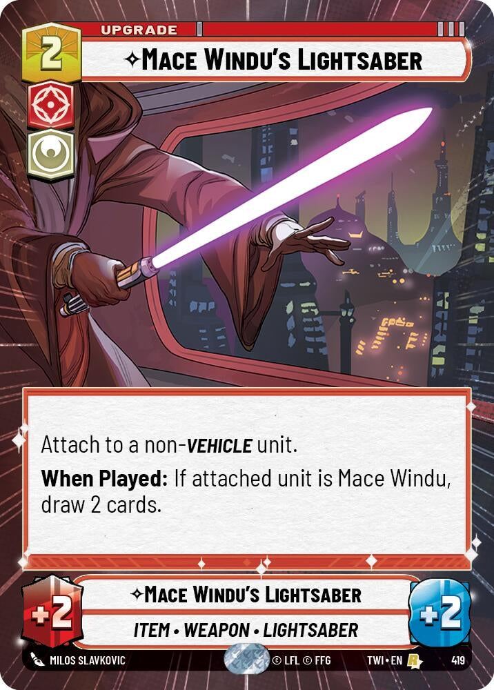 Image for Mace Windu's Lightsaber (Hyperspace) - Star Wars: Unlimited