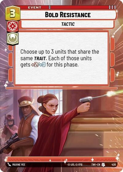 Image for Bold Resistance (Hyperspace) - Star Wars: Unlimited