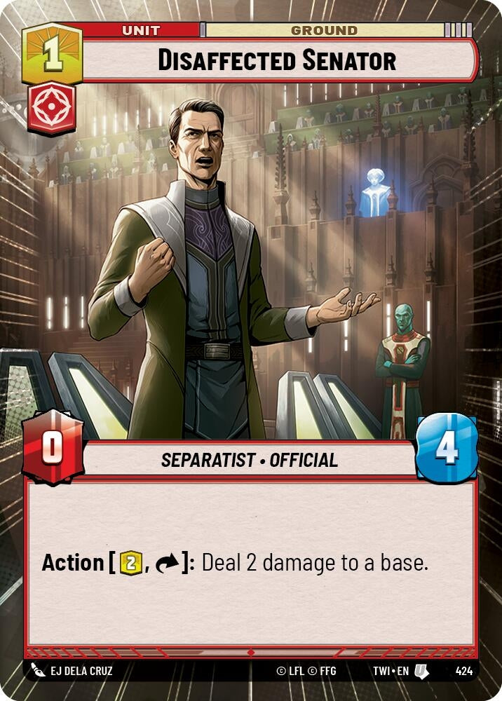 Image for Disaffected Senator (Hyperspace) - Star Wars: Unlimited