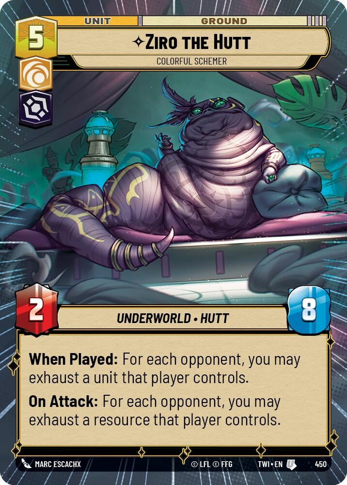 Image for Ziro the Hutt - Colorful Schemer (Hyperspace) - Star Wars: Unlimited