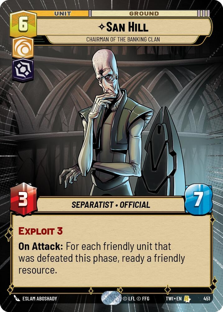 Image for San Hill - Chairman of the Banking Clan (Hyperspace) - Star Wars: Unlimited
