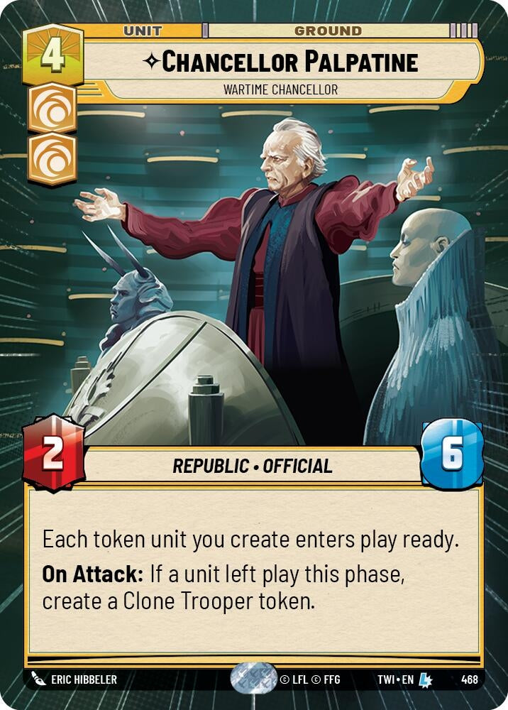Image for Chancellor Palpatine - Wartime Chancellor (Hyperspace) - Star Wars: Unlimited