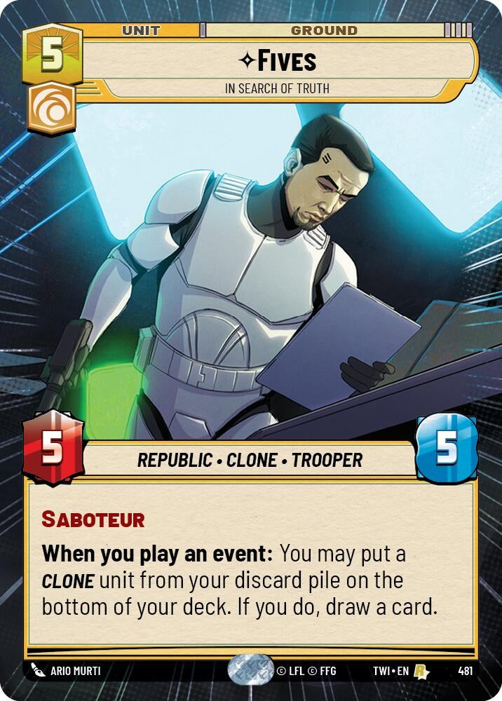 Image for Fives - In Search of Truth (Hyperspace) - Star Wars: Unlimited