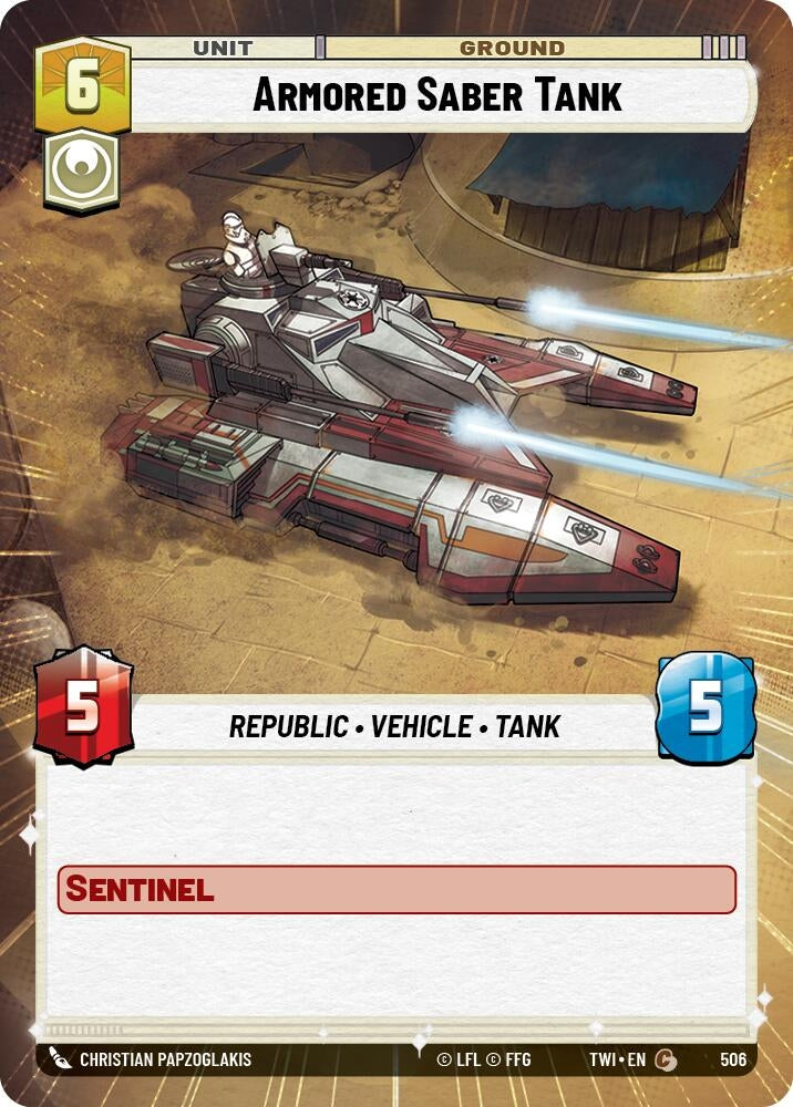Image for Armored Saber Tank (Hyperspace) - Star Wars: Unlimited