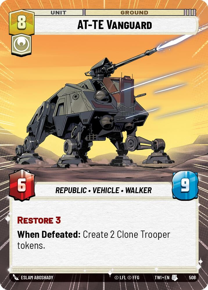 Image for AT-TE Vanguard (Hyperspace) - Star Wars: Unlimited