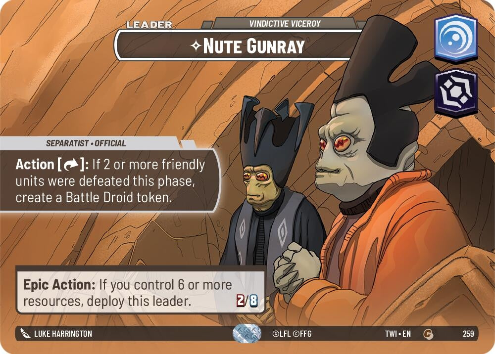 Image for Nute Gunray - Vindictive Viceroy (Showcase) - Star Wars: Unlimited