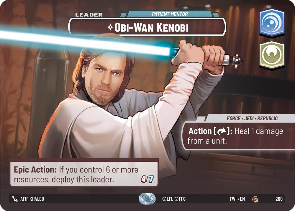 Image for Obi-Wan Kenobi - Patient Mentor (Showcase) - Star Wars: Unlimited