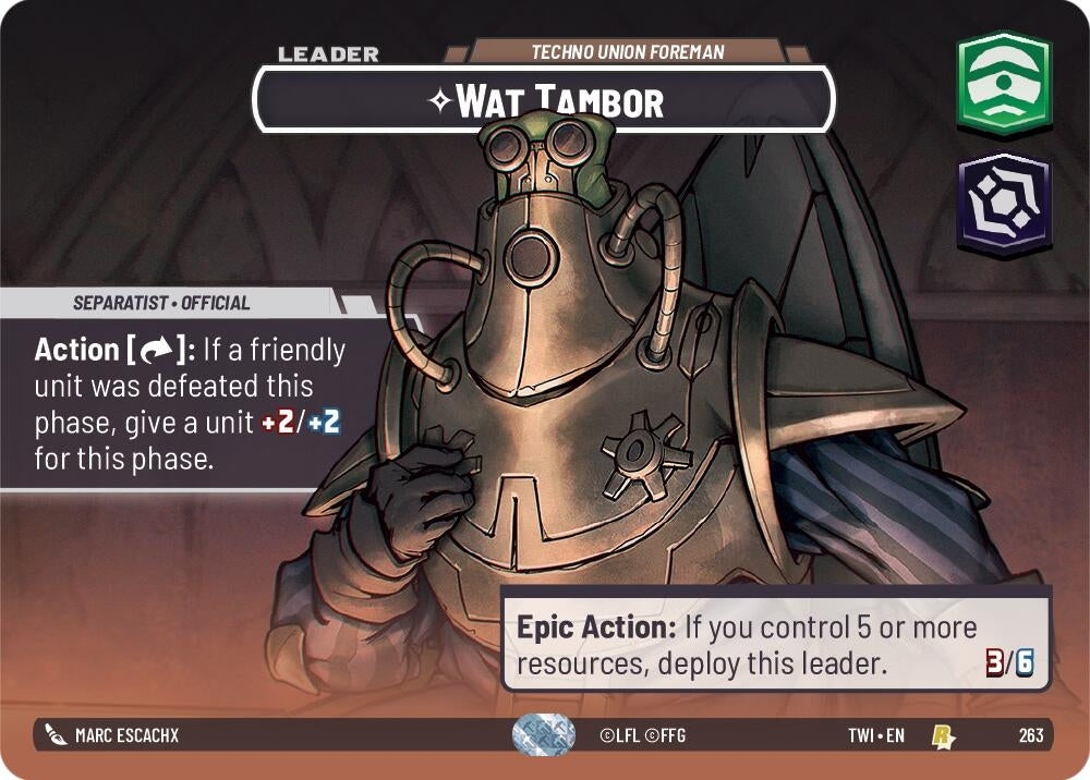 Image for Wat Tambor - Techno Union Foreman (Showcase) - Star Wars: Unlimited
