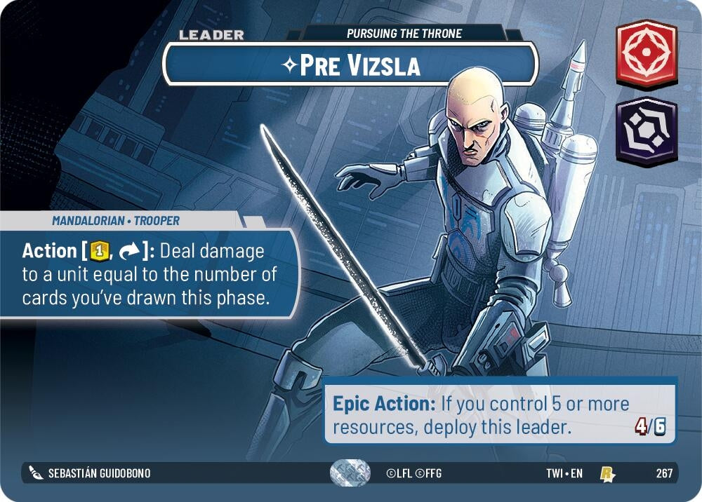 Image for Pre Vizsla - Pursuing the Throne (Showcase) - Star Wars: Unlimited