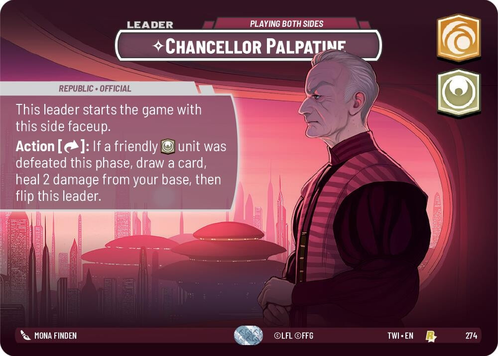 Image for Chancellor Palpatine - Playing Both Sides (Showcase) - Star Wars: Unlimited
