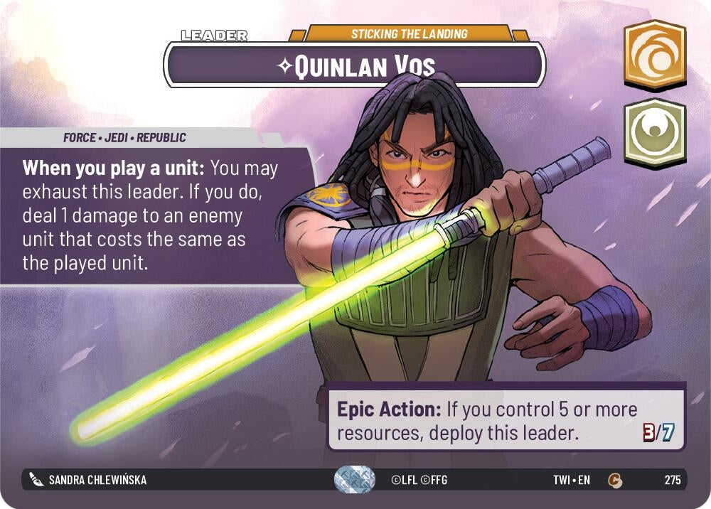 Image for Quinlan Vos - Sticking the Landing (Showcase) - Star Wars: Unlimited