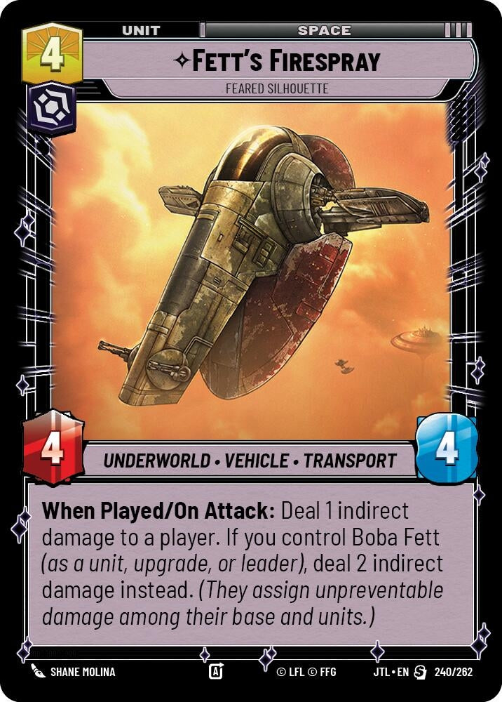 Image for Fett's Firespray - Feared Silhouette - Star Wars: Unlimited