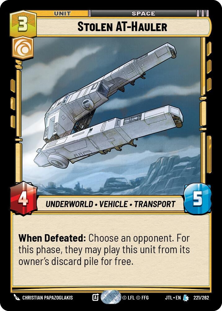 Image for Stolen AT-Hauler - Star Wars: Unlimited