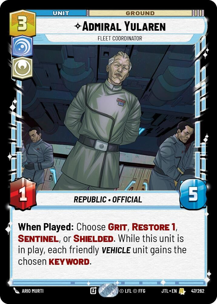 Image for Admiral Yularen - Fleet Coordinator - Star Wars: Unlimited