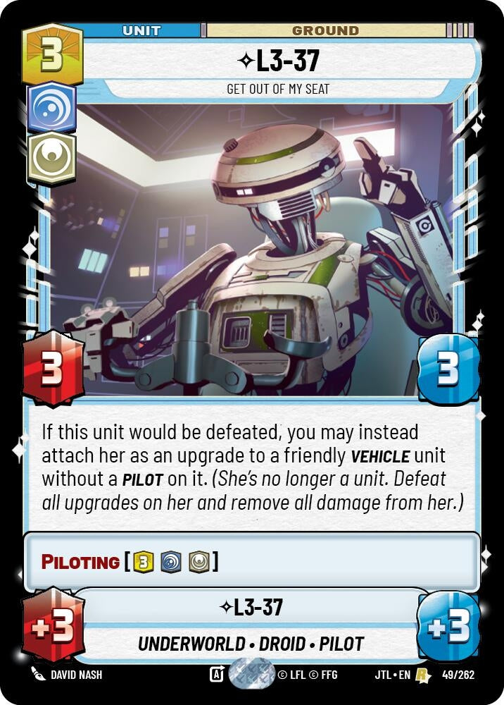 Image for L3-37 - Get Out Of My Seat - Star Wars: Unlimited