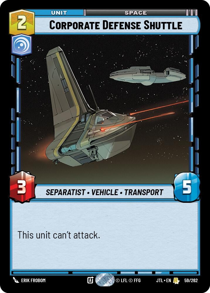 Image for Corporate Defense Shuttle - Star Wars: Unlimited