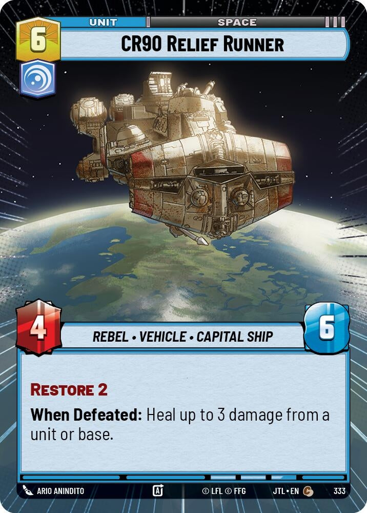 Image for CR90 Relief Runner (Hyperspace) - Star Wars: Unlimited