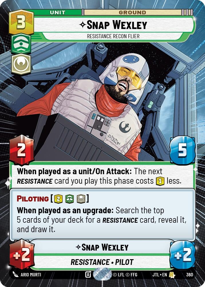Image for Snap Wexley - Resistance Recon Flier (Hyperspace) - Star Wars: Unlimited