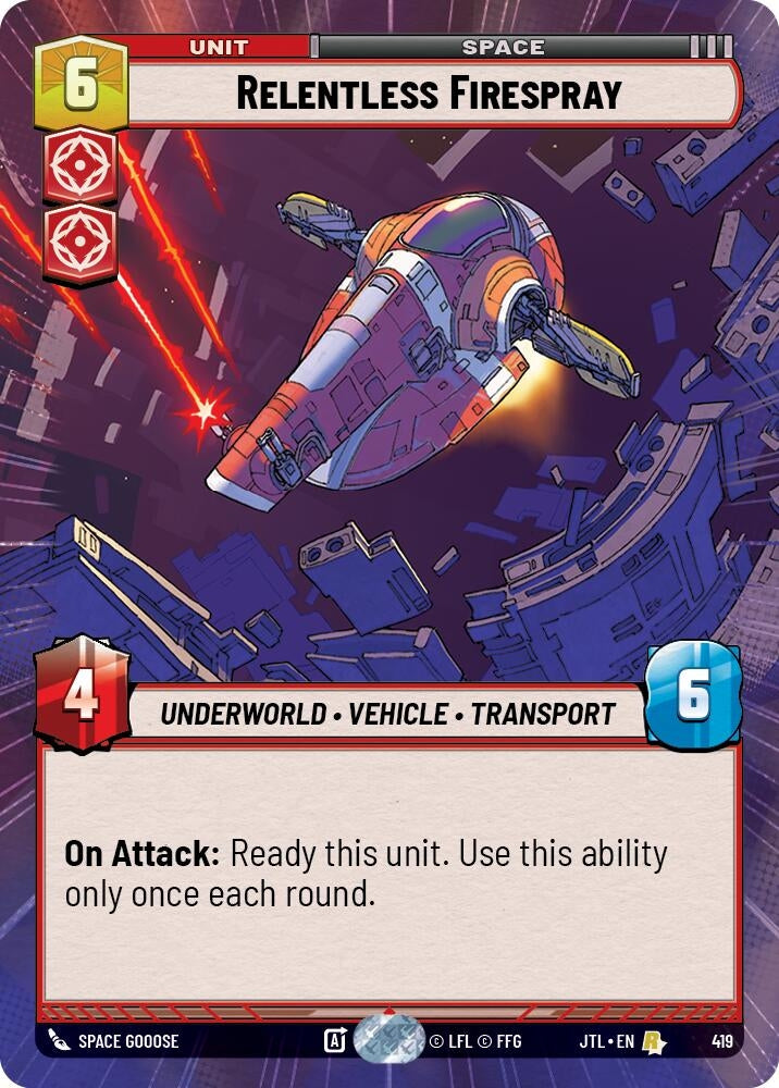 Image for Relentless Firespray (Hyperspace) - Star Wars: Unlimited