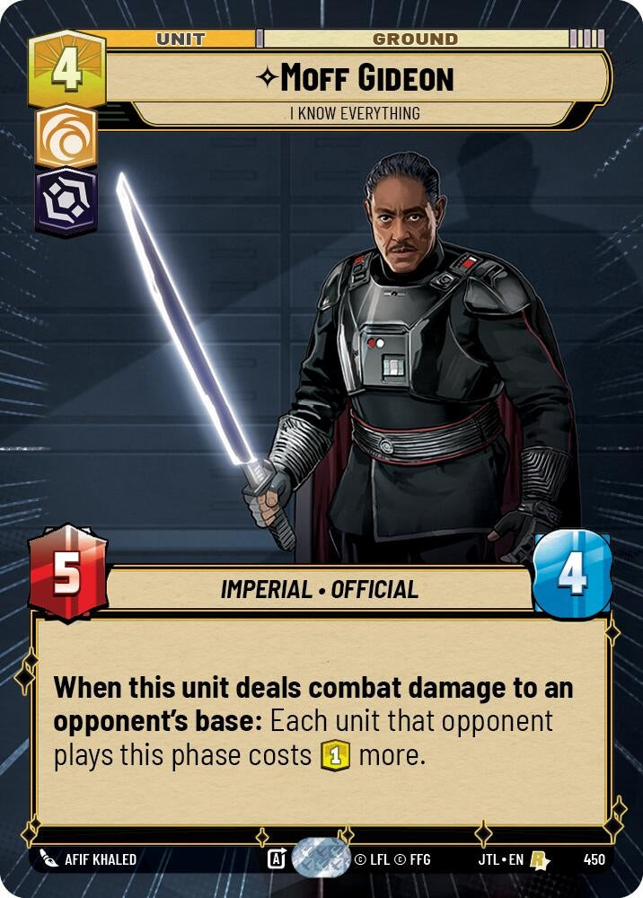Image for Moff Gideon - I Know Everything (Hyperspace) - Star Wars: Unlimited