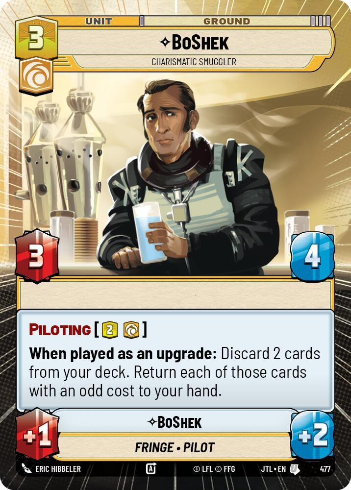 Image for BoShek - Charismatic Smuggler (Hyperspace) - Star Wars: Unlimited