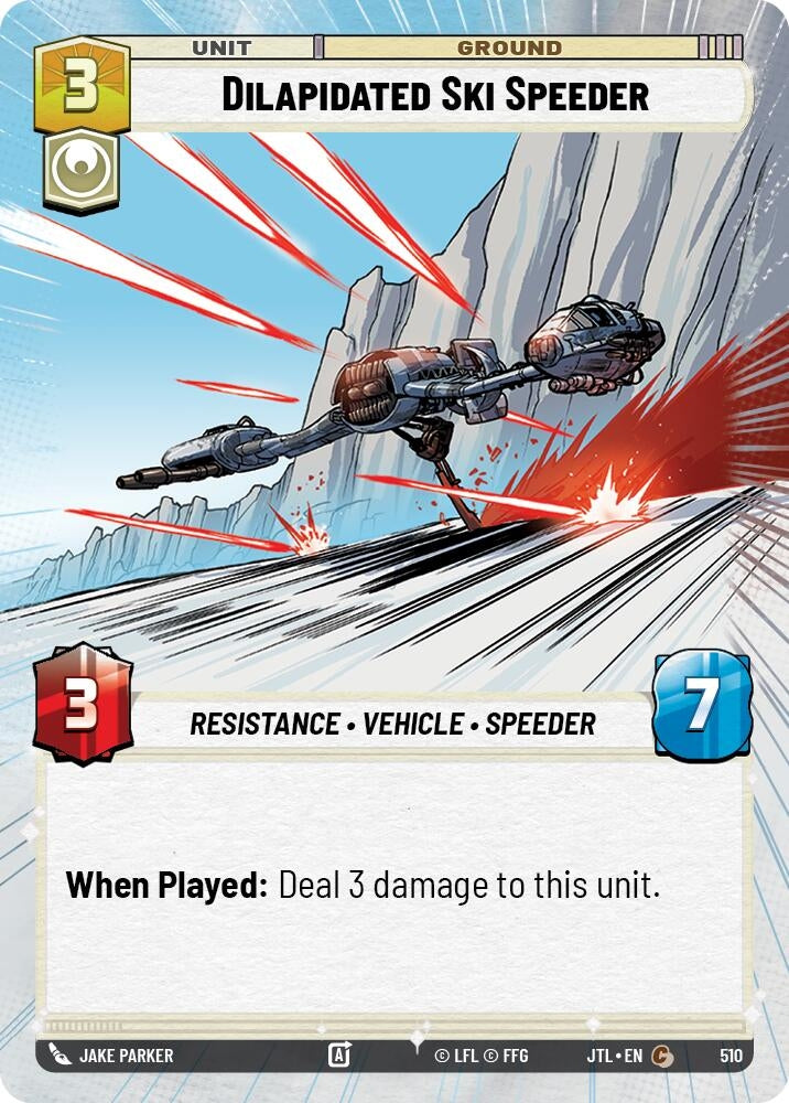Image for Dilapidated Ski Speeder (Hyperspace) - Star Wars: Unlimited