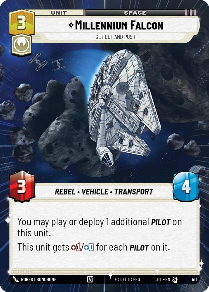 Image for Millennium Falcon - Get Out And Push (Hyperspace) - Star Wars: Unlimited