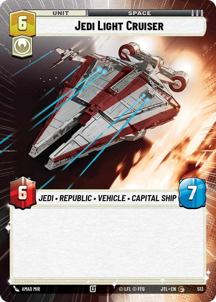 Image for Jedi Light Cruiser (Hyperspace) - Star Wars: Unlimited