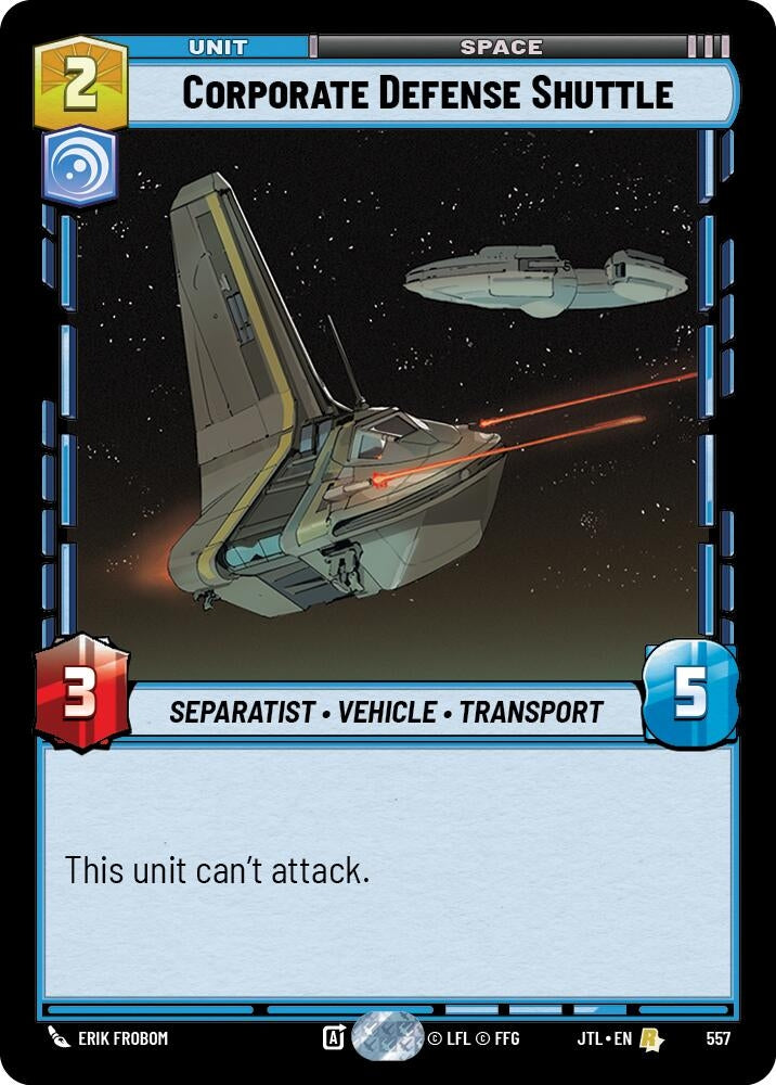 Image for Corporate Defense Shuttle (Foil) - Star Wars: Unlimited